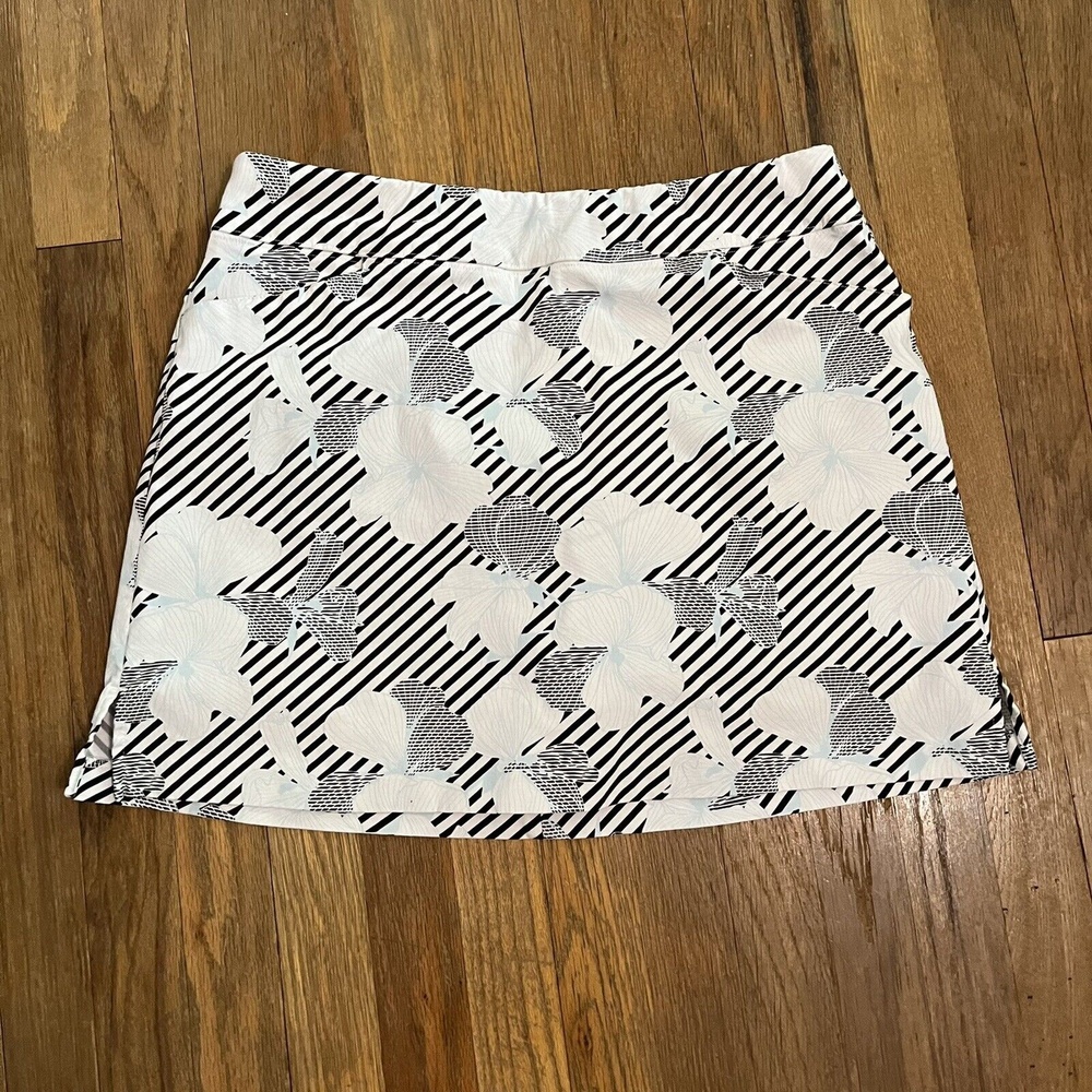 Lady Hagar Womens Plus Size Athletic Golf Skort Pockets Blue Black White Size 14